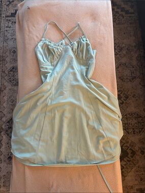 Women’s Light Green Slip Dress with Spaghetti Straps